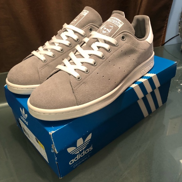 Adidas Stan Smith 10.5 suede leather grey - Picture 6 of 8